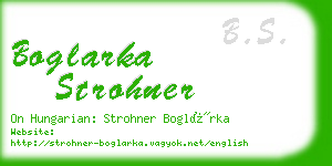 boglarka strohner business card